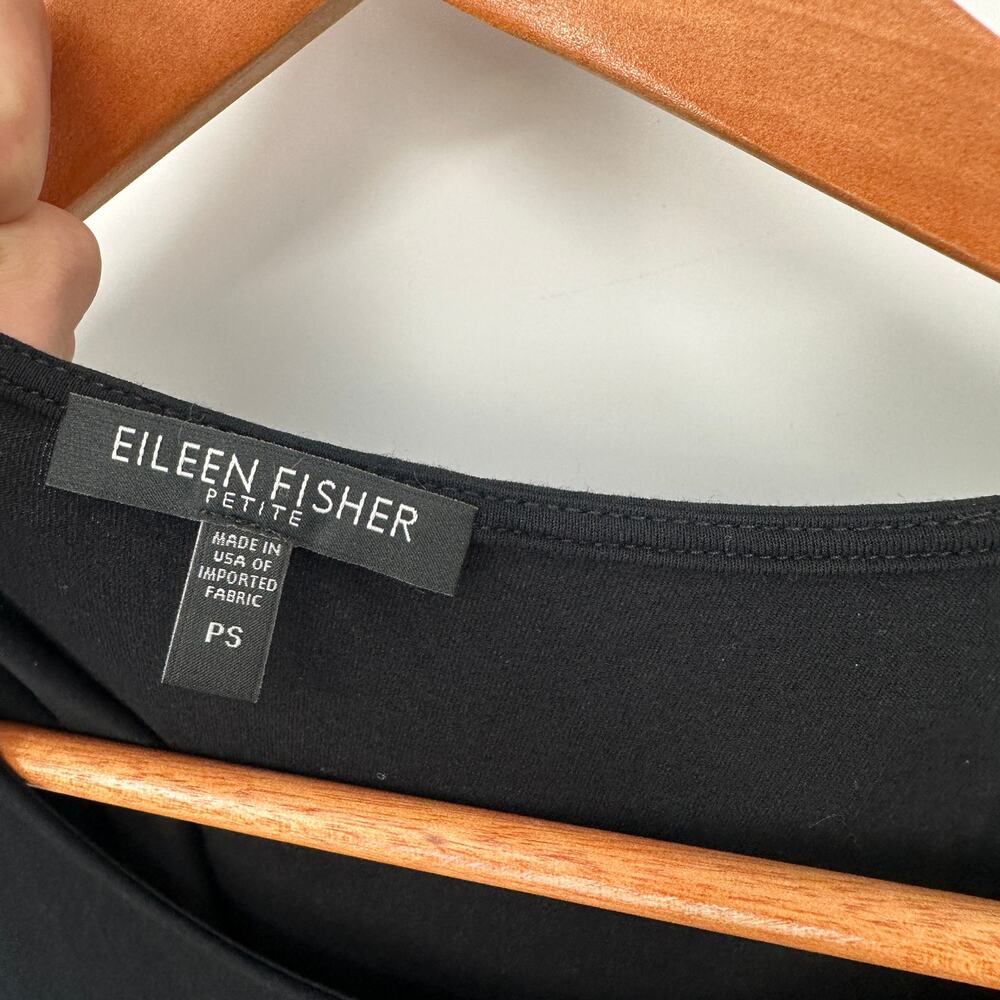 EILEEN FISHER BLack Asymmetrical Tank // Small Petite - Picture 3 of 8